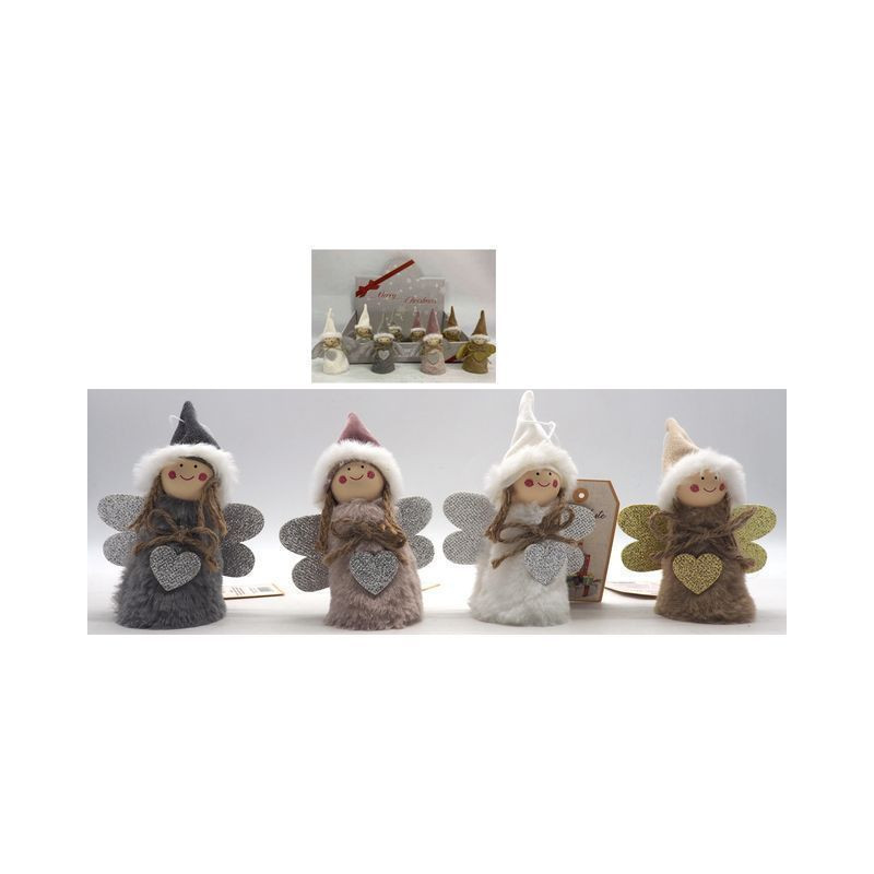ANGIOLETTO DA APP. H.14CM C/CAPP. C/ALI EAN 8021029274137 INGROSSO APPENDINI NATALIZI