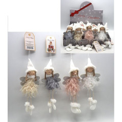 INGROSSO ARTICOLI DI NATALE ANGIOLETTO PEL. DA APP H.20CM C/CAPP ASS 8021029274144 ADDOBBI ALBERO NATALE APPENDINI NATALIZI