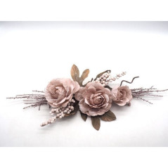 INGROSSO ARTICOLI DI NATALE DECORAZIONE 48CM C/FIORI E BACCHE BIANCH 8021029375414 DECORAZIONI NATALIZIE FIORI FINTI NATALIZI