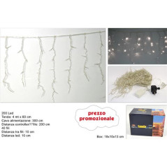 INGROSSO ARTICOLI DI NATALE TENDA LED 200LUCI 4MT C/GIOCO LUCI BIANC 8033113430237 ARTICOLI NATALIZI LUCI NATALIZIE