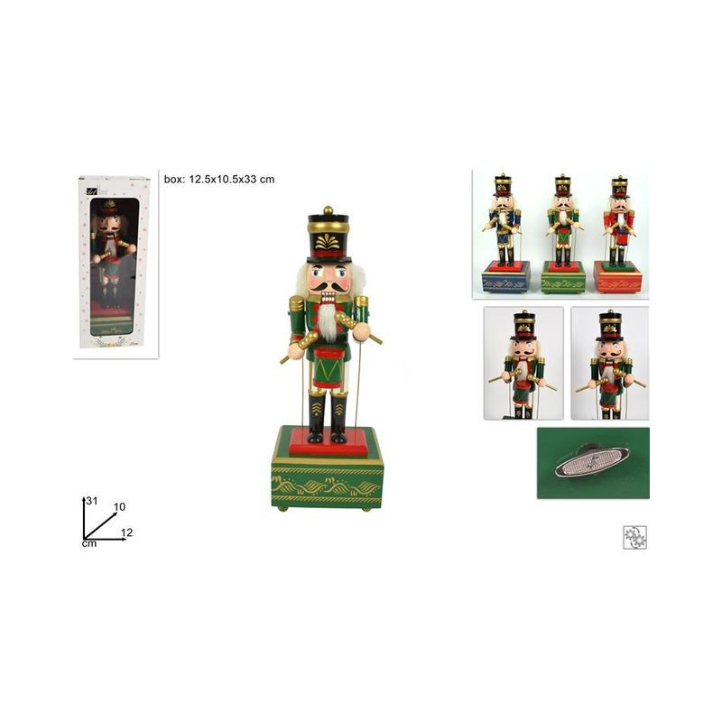 SOLDATO SCHIACCIANOCI CARILLON 3ASS EAN 8033113863387 INGROSSO OGGETTISTICA NATALIZIA