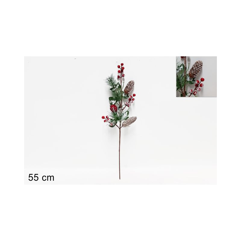 SPILLONE BACCHE E PIGNE INNEVATE 55CM EAN 8053482282619 INGROSSO FIORI FINTI NATALIZI SPILLONE BACCHE E PIGNE INNEVATE 55CM EAN 8053482282619 INGROSSO FIORI FINTI NATALIZI