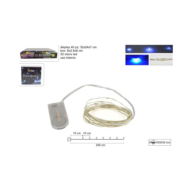 FILO 20MICRO LED BLU EAN 8033113948459 INGROSSO LUCI NATALIZIE FILO 20MICRO LED BLU EAN 8033113948459 INGROSSO LUCI NATALIZIE