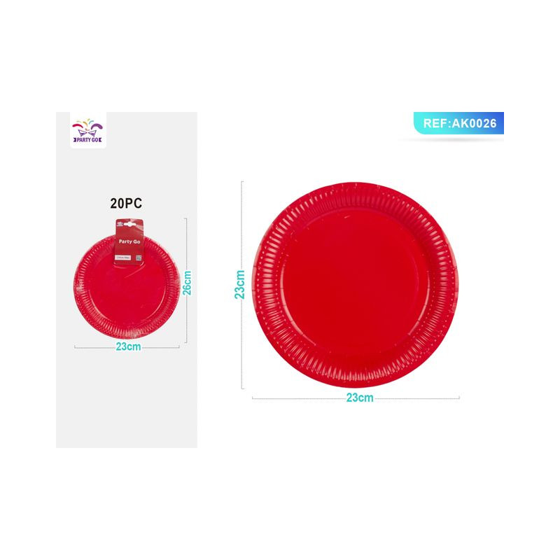 PIATTO CART ROSSO CM.23 PZ.20 EAN 8058617518267 INGROSSO PIATTI NATALIZI PIATTO CART ROSSO CM.23 PZ.20 EAN 8058617518267 INGROSSO PIATTI NATALIZI