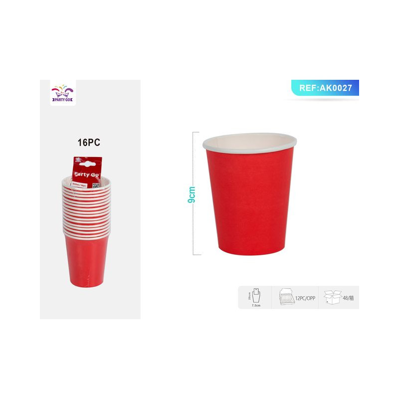BICCHIERI CARTA ROSSO PZ.16 EAN 8058617518274 INGROSSO BICCHIERI NATALIZI BICCHIERI CARTA ROSSO PZ.16 EAN 8058617518274 INGROSSO BICCHIERI NATALIZI