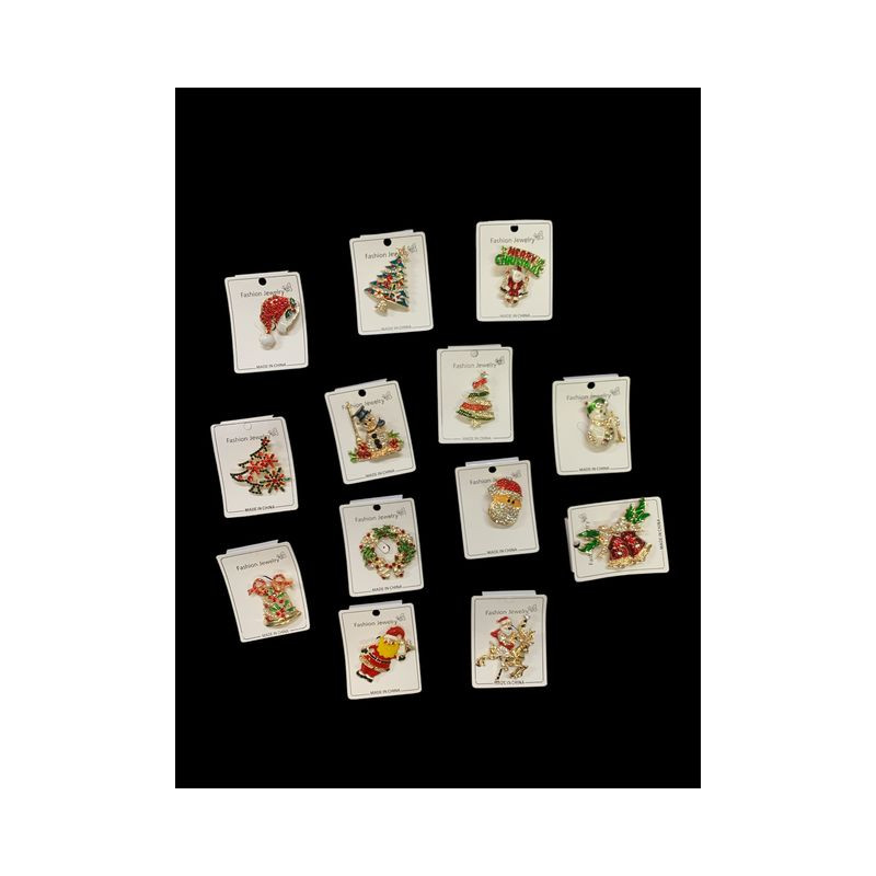 SPILLA NATALE STRASS EAN 6876459300206 INGROSSO OGGETTISTICA NATALIZIA