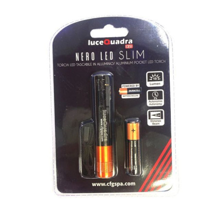 INGROSSO TABACCHERIA TORCIA IN ALLUMINIO NERO LED SLIM (12) 8016818112745 ARTICOLI PER TABACCHERIE TORCIA A LED