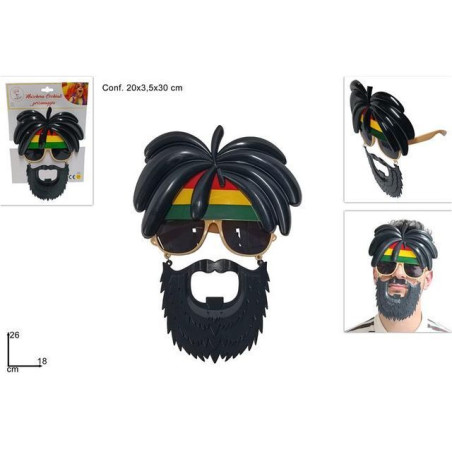 INGROSSO CARNEVALE OCCHIALI MASCHERA PERS. GIAMAICANO 8053482227917 ARTICOLI DI CARNEVALE SET E ACCESSORI TRAVESTIMENTI