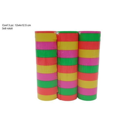 INGROSSO CARNEVALE STELLE FILANTI 9 R. 3PZ MULTIC. (100) 8053482317533 ARTICOLI DI CARNEVALE CORIANDOLI E STELLE FILANTI