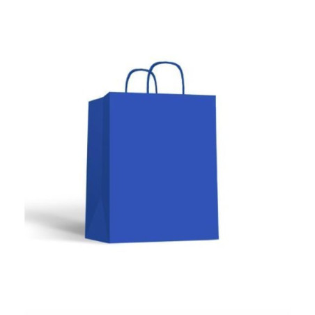 INGROSSO CARTOLERIA SHOPPER CARTA T.U. 22X10X29 BLU 8029307035456 ARITCOLI PER CONFEZIONI SACCHETTI E SHOPPER REGALO