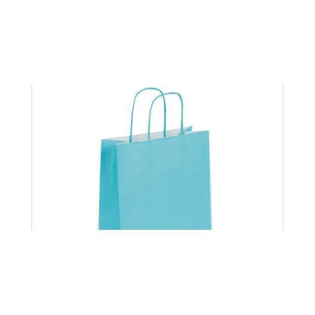 INGROSSO CARTOLERIA SHOPPER CARTA T.U. 22X10X29 AZZURRO 8029307075452 ARITCOLI PER CONFEZIONI SACCHETTI E SHOPPER REGALO