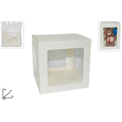 INGROSSO BOMBONIERE SCATOLA REGALO CON VETRINETTA 14X14X14CM 8034048404300 ARTICOLI PER BOMBONIERE NASTRI E CONTENITORI PER BOMB