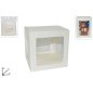 SCATOLA REGALO CON VETRINETTA 14X14X14CM EAN 8034048404300 INGROSSO NASTRI E CONTENITORI PER BOMBONIERE