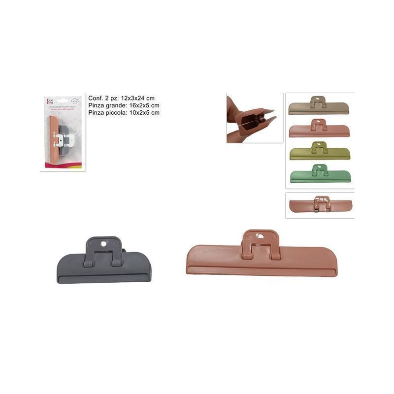 PINZE CHIUDIPACCO SET 2 PEZZI IN BLISTER EAN 8034048644225 INGROSSO ACCESSORI CUCINA