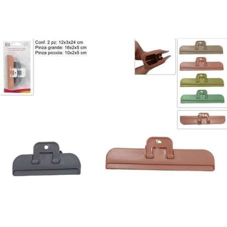 PINZE CHIUDIPACCO SET 2 PEZZI IN BLISTER EAN 8034048644225 INGROSSO ACCESSORI CUCINA