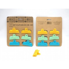 INGROSSO CASALINGHI SET 6 CLIP 5.8X3.3X2.1CM - 6GR 8021029379733 ATTREZZI CUCINA ACCESSORI CUCINA