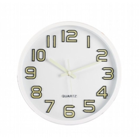 INGROSSO CASALINGHI OROLOGIO DA MURO D.30.5CM. C/NUMERI FLUO 8021029382535 ARTICOLI PER LA CASA COMPLEMENTI ARREDO VARI