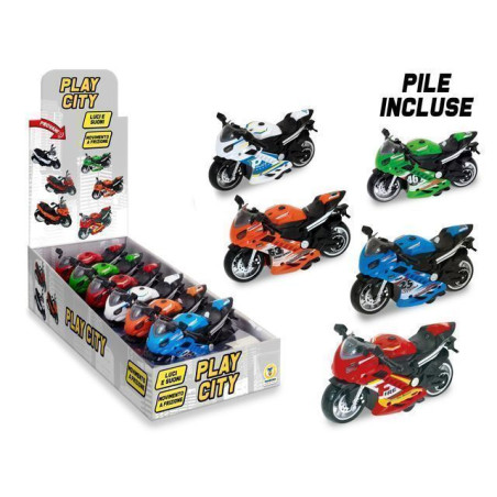 MOTO DA CORSA A FRIZIONE LUCI E SUONI EAN 8017967689843 INGROSSO MODELLINI AUTO LUCI E SUONI