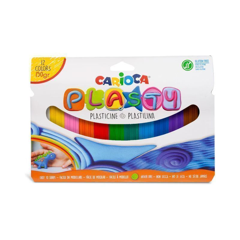 PLASTY GR.150 12 COLORI CARIOCA EAN 8003511426910 INGROSSO PASTA PER MODELLARE DIDO
