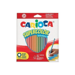 INGROSSO CARTOLERIA MATITE COLORATE SUPERCOLOR PZ.24 CARIOCA 8003511433932 PENNARELLI MATITE COLORATE TEMPERE MATITE COLORATE