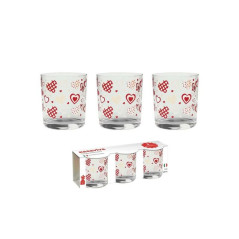 INGROSSO CASALINGHI BICCHIERI ACQUA TRIS LOVE 8034116493960 ACCESSORI CUCINA BICCHIERI PER CASA
