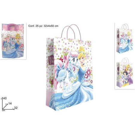 BUSTA REGALO 32X14X40 PRINCIPESSA EAN 8433774069911 INGROSSO SACCHETTI E SHOPPER REGALO