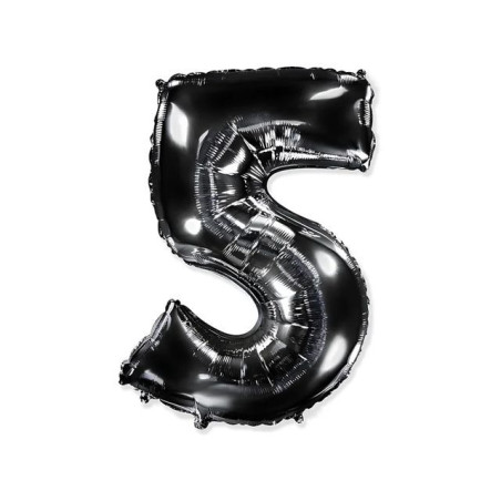 PALLONCINO MYLAR N. 5 NERO MEGA 40 EAN 8057200001773 INGROSSO PALLONCINI COMPLEANNO