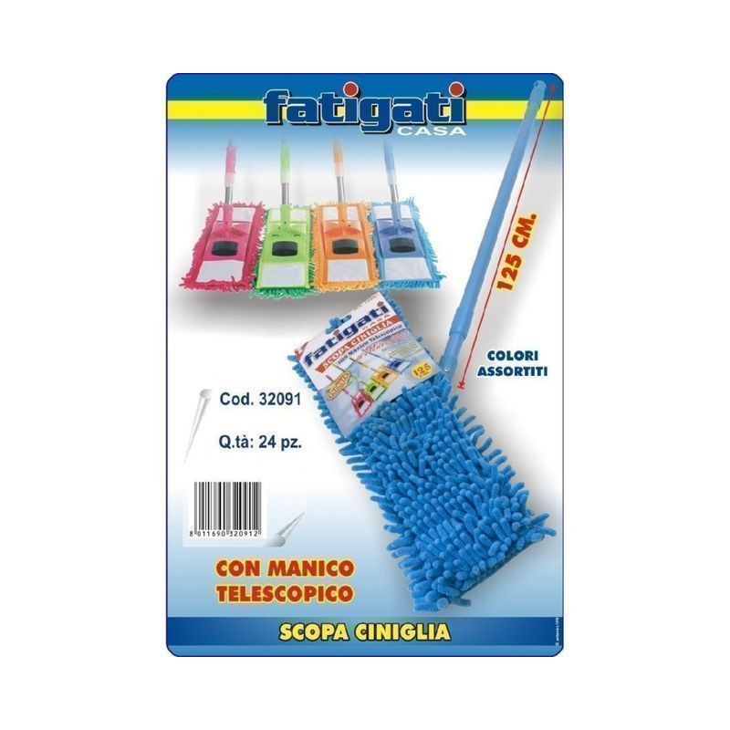 SCOPA CINIGLIA C/MANICO TELESCOPICO 125C EAN 8011690320912 INGROSSO ACCESSORI PULIZIA SCOPA CINIGLIA C/MANICO TELESCOPICO 125C EAN 8011690320912 INGROSSO ACCESSORI PULIZIA