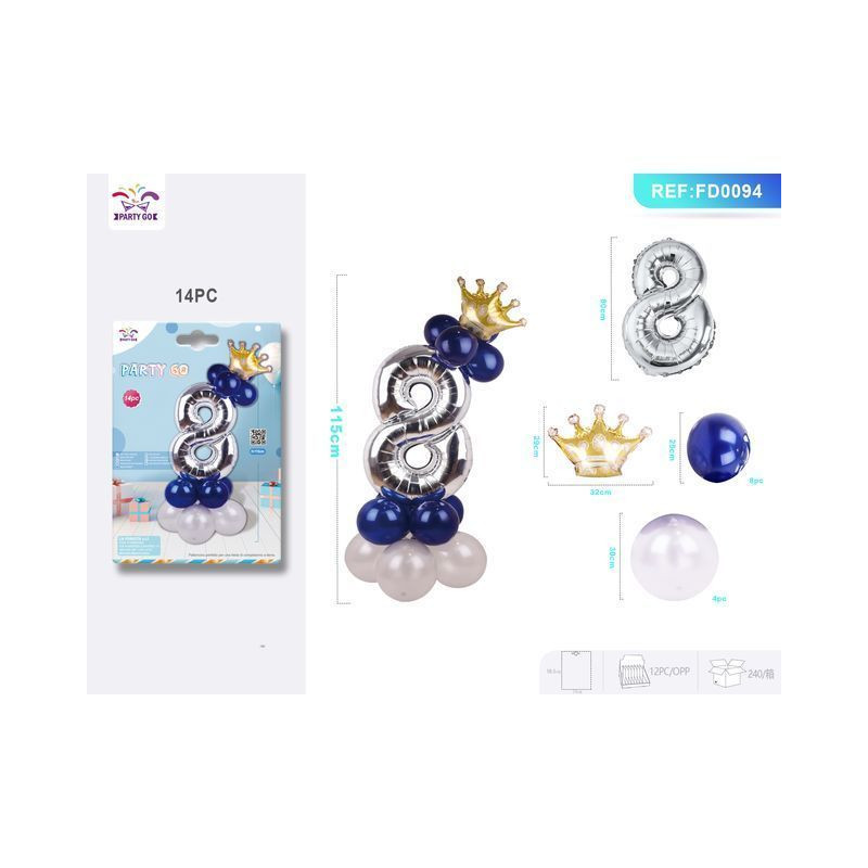 SET PALLONCINI ARGENTO 8 14PC EAN 8058617685945 INGROSSO PALLONCINI COMPLEANNO SET PALLONCINI ARGENTO 8 14PC EAN 8058617685945 INGROSSO PALLONCINI COMPLEANNO