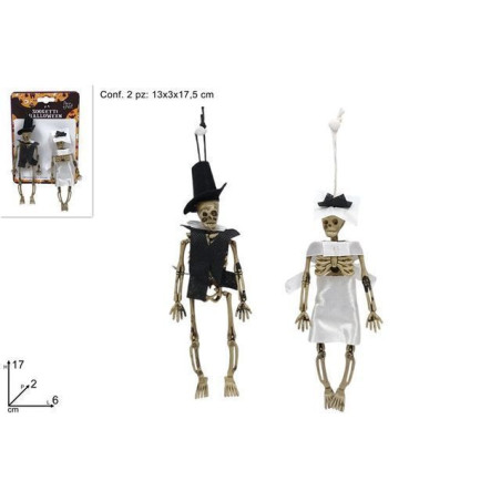 INGROSSO HALLOWEEN APPENDINI SCHELETRI SET 2PZ 8053482347332 ACCESSORI HALLOWEEN APPENDINI HALLOWEEN