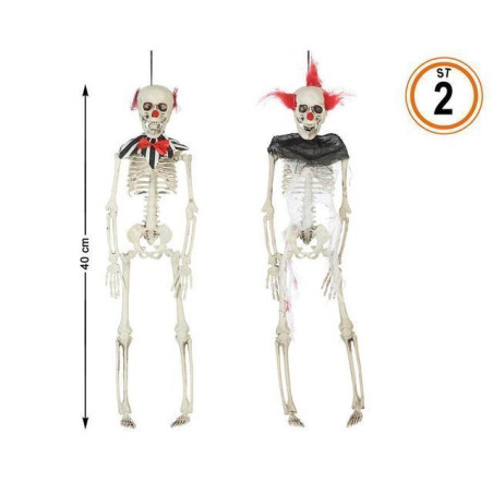 INGROSSO HALLOWEEN SCHELETRO DEL CLOWN 40CM 2 ASS. 8422259577690 ADDOBBI HALLOWEEN APPENDINI HALLOWEEN