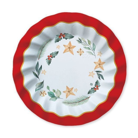 INGROSSO ARTICOLI DI NATALE PIATTI CM.25 PZ.8 CHRISTMAS MAGIC 80007524 ACCESSORI NATALIZI PER LA TAVOLA PIATTI NATALIZI