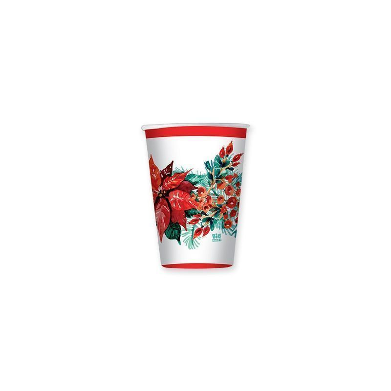 BICCHIERI CC.250 PZ.8 CHRISTMAS FLORAL EAN 80007586 INGROSSO BICCHIERI NATALIZI BICCHIERI CC.250 PZ.8 CHRISTMAS FLORAL EAN 80007586 INGROSSO BICCHIERI NATALIZI
