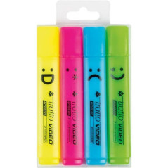 INGROSSO CARTOLERIA BUSTA 4 TRATTO VIDEO EMOTION 8000825806298 PENNE REFIL MARCATORI EVIDENZIATORI EVIDENZIATORI