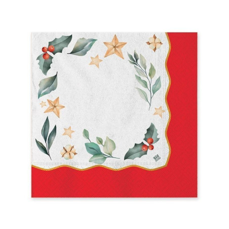INGROSSO ARTICOLI DI NATALE TOVAGLIOLI 33X33CM PZ.20 CHRISTMAS MAGIC