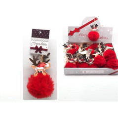 INGROSSO ARTICOLI NATALIZI RENNA PELOSA DA APP. T.PELLE H.12CM ROSS 8021029245083 ADDOBBI ALBERO NATALE APPENDINI NATALIZI