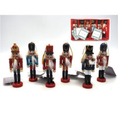 INGROSSO ARTICOLI NATALIZI SOLDATINO SCHIACCIANOCI H.12CM. 6 ASSORT 8021029724991 ADDOBBI ALBERO NATALE APPENDINI NATALIZI