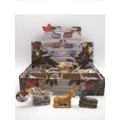 INGROSSO ARTICOLI NATALIZI SET ASINO /BUE H. 5