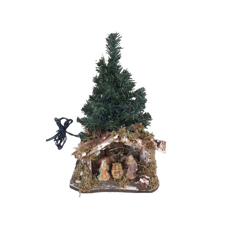 PRESEPIO C/PINO C/STATUE LUCE ART.C0560 EAN 80004493 INGROSSO ACCESSORI PER IL PRESEPE