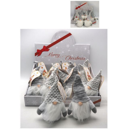 GNOMO PANNO DA APP. H.16CM. C/STELLA/FIO EAN 8021029244949 INGROSSO PUPAZZI E GNOMI NATALIZI