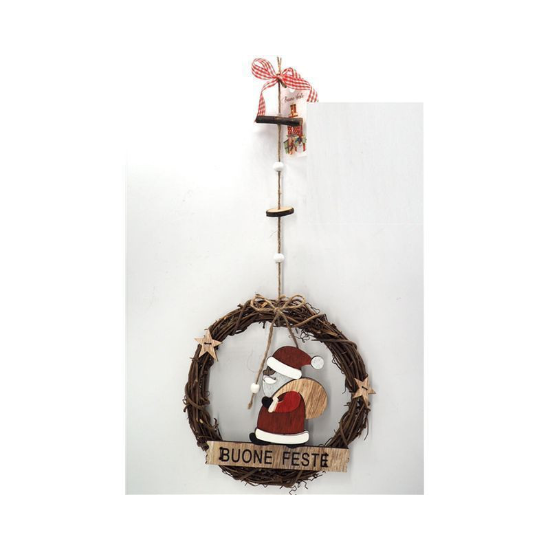 CORONCINA RAMI 'BUONE FESTE' C/BABBO NAT EAN 8021029088833 INGROSSO OGGETTISTICA NATALIZIA CORONCINA RAMI 'BUONE FESTE' C/BABBO NAT EAN 8021029088833 INGROSSO OGGETTISTICA NATALIZIA