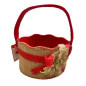BORSETTA SMERL. JUTA/PANNO C/STELLA NAT EAN 8021029025920 INGROSSO CESTI NATALIZI