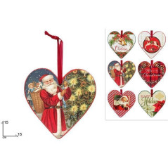 INGROSSO ARTICOLI DI NATALE APPENDINO CUORE CERAMICA 15CM DEC. NATAL 8053482402260 ADDOBBI ALBERO NATALE APPENDINI NATALIZI