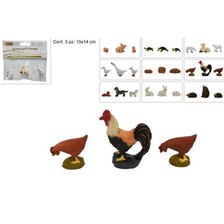 ANIMALI SET 3PZ 9ASS EAN 8033113511530 INGROSSO PERSONAGGI PER IL PRESEPE E ANIMALI