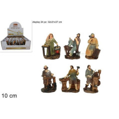 INGROSSO ARTICOLI DI NATALE MESTIERI 10 CM COL. CHIARI 6 ASS 8033113265600 PRESEPE E ACCESSORI PERSONAGGI PER IL PRESEPE E ANIMA