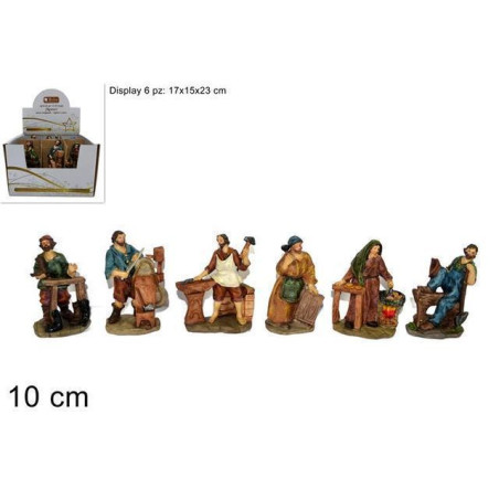 MESTIERI 10CM 6 ASS. EAN 8033113188114 INGROSSO PERSONAGGI PER IL PRESEPE E ANIMALI