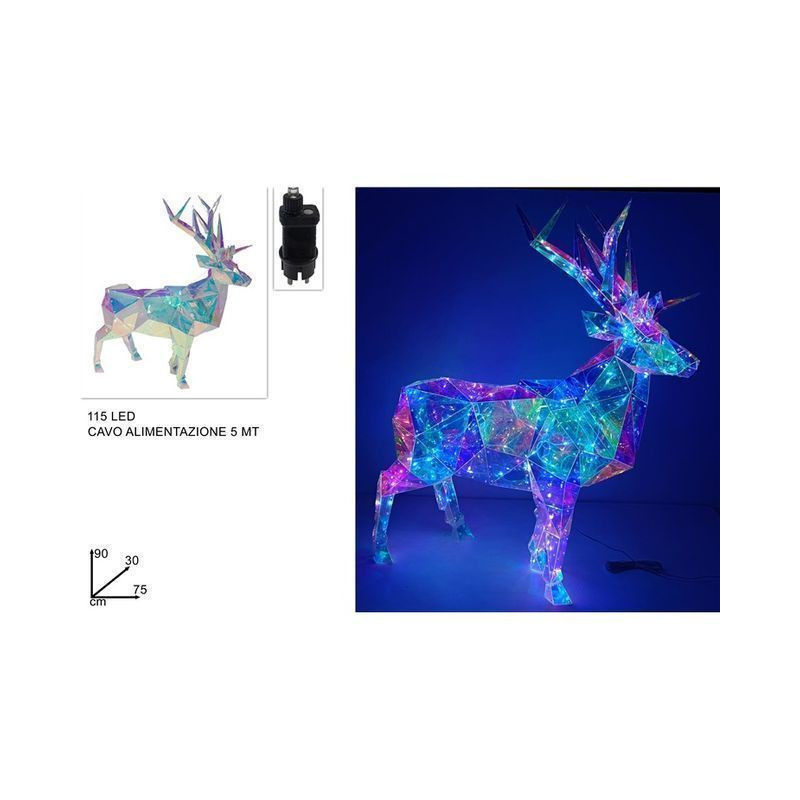 RENNA RAINBOW 90CM 115LED C/LUCI B.CO FR EAN 8053482310046 INGROSSO LUCI NATALIZIE RENNA RAINBOW 90CM 115LED C/LUCI B.CO FR EAN 8053482310046 INGROSSO LUCI NATALIZIE