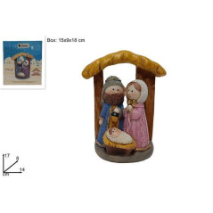 INGROSSO ARTICOLI DI NATALE CAPANNA NATIVITA 17CM 8033113324505 DECORAZIONI NATALIZIE OGGETTISTICA NATALIZIA