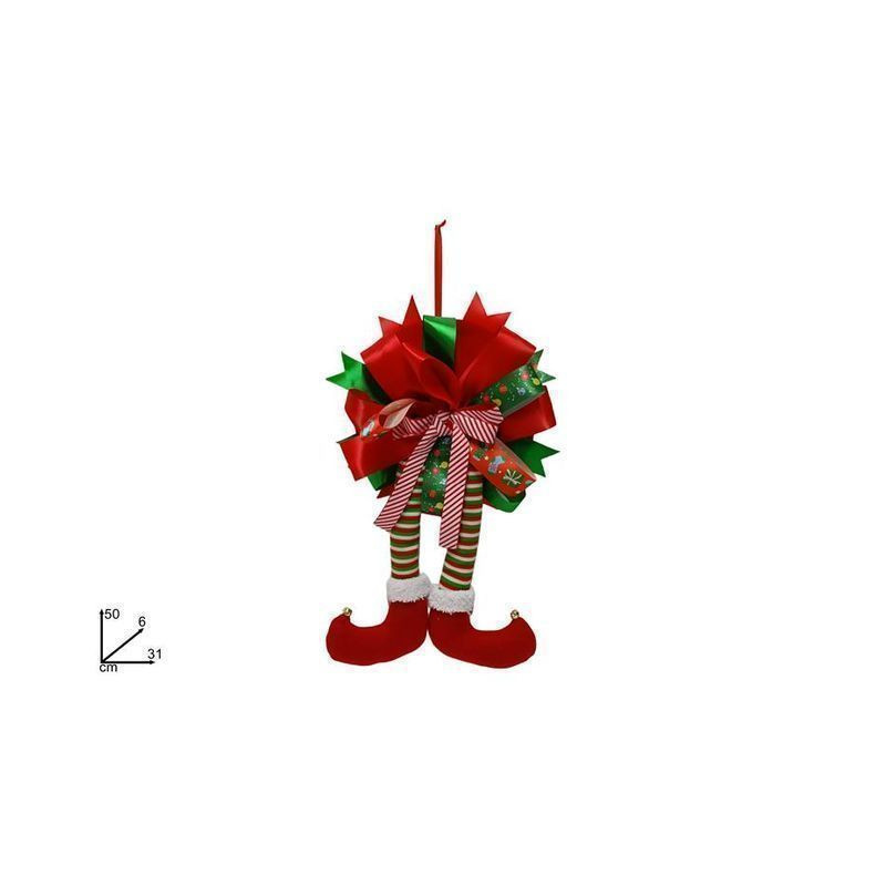 DIETROPORTA GAMBE ELFO 50 CM EAN 8053482262956 INGROSSO OGGETTISTICA NATALIZIA