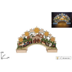 INGROSSO ARTICOLI DI NATALE SCENARIO NATIVITA' IN LEGNO 8053482347431 DECORAZIONI NATALIZIE OGGETTISTICA NATALIZIA